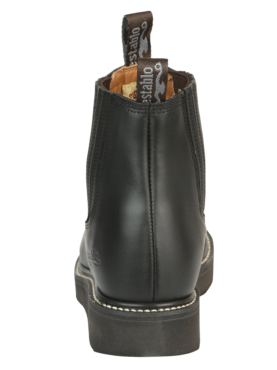 Establo Men’s Work Ankle Boot - Grasso Leather
 - Black 320