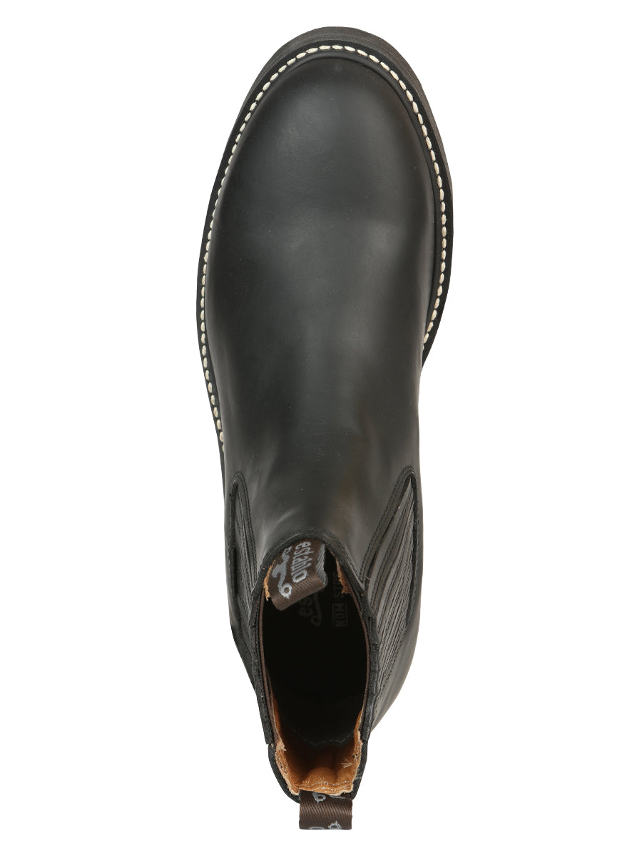 Establo Men’s Work Ankle Boot - Grasso Leather
 - Black 320