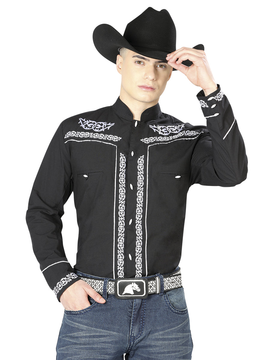 El Señor de los Cielos Embroidery Shirt White/Black 43300