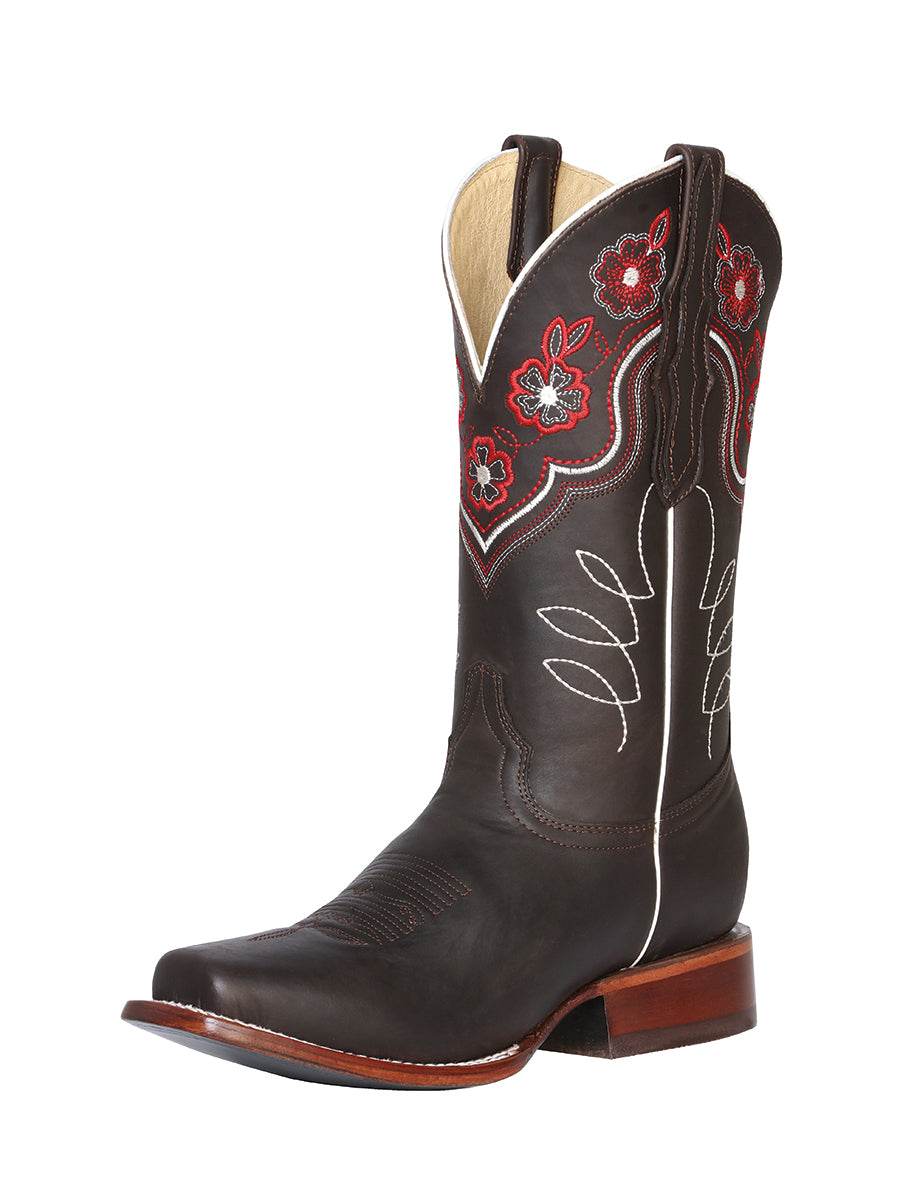 El General Womens Rodeo Boot - Nobuck Peach 42979