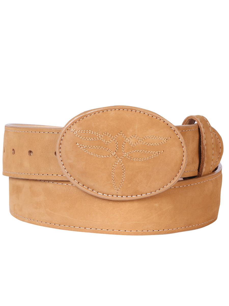 El General Women’s Western Belt - Nubuck Bovine Leather - Peach
 43183