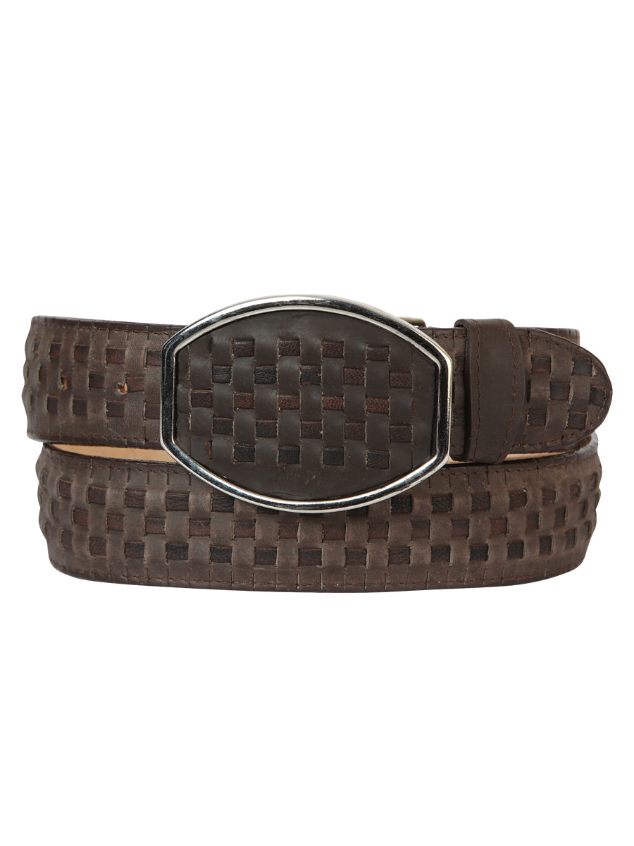 Western Belt 'El General' Petatillo Leather - Brown 43186
