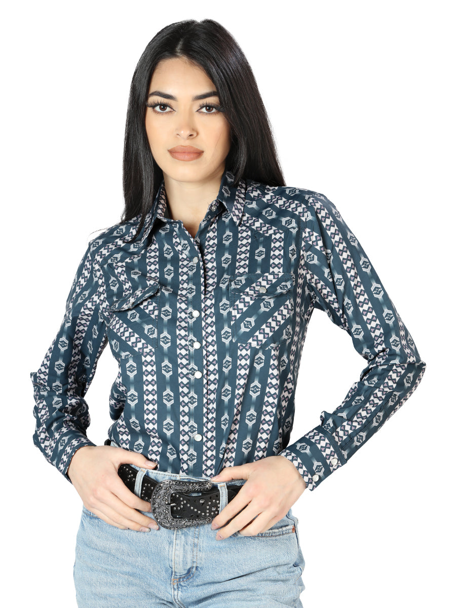 Black Long Sleeve Cowboy Shirt 44210