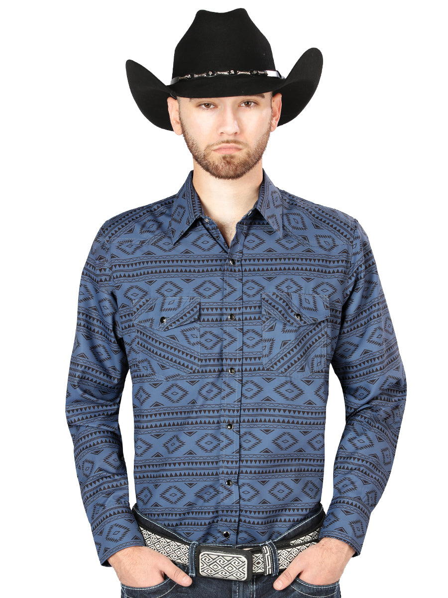 El General - Casual Long Sleeve Shirt -  Black/Red 44701 main image 1