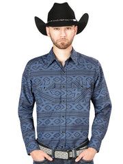 El General Western Shirt - Blue 44204