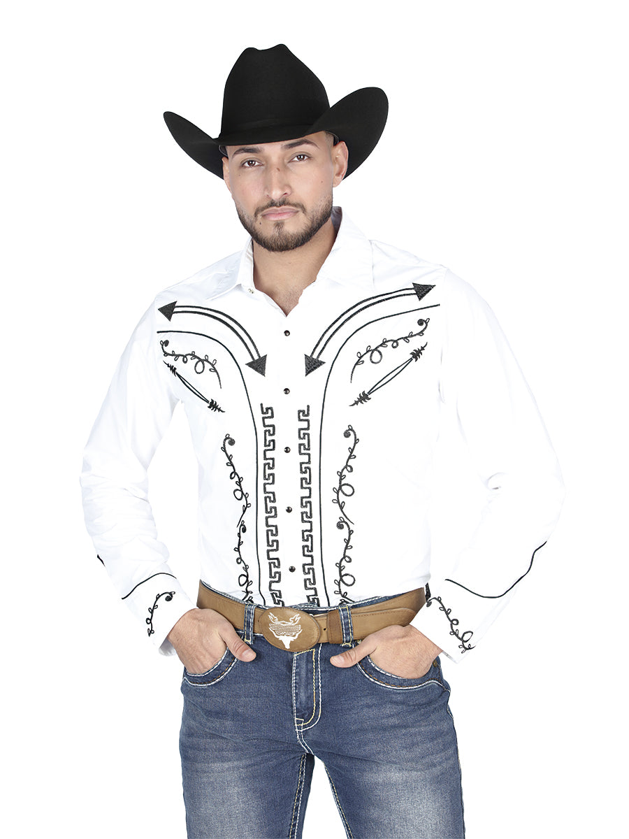 Casual Long-Sleeve Shirt by El General Red 44443 main image 1