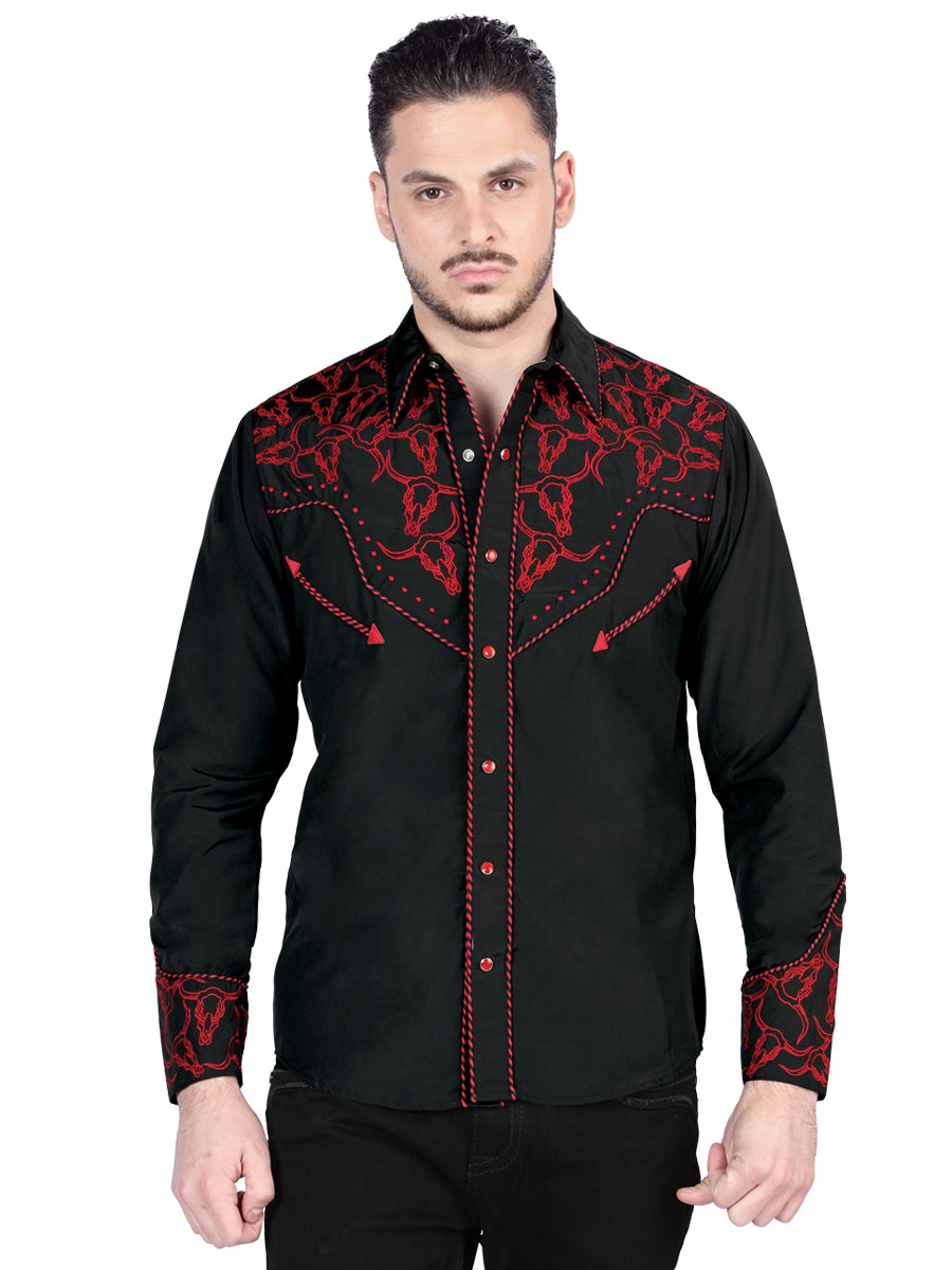 El Señor de los Cielos Embroidery Shirt White/Red 126708