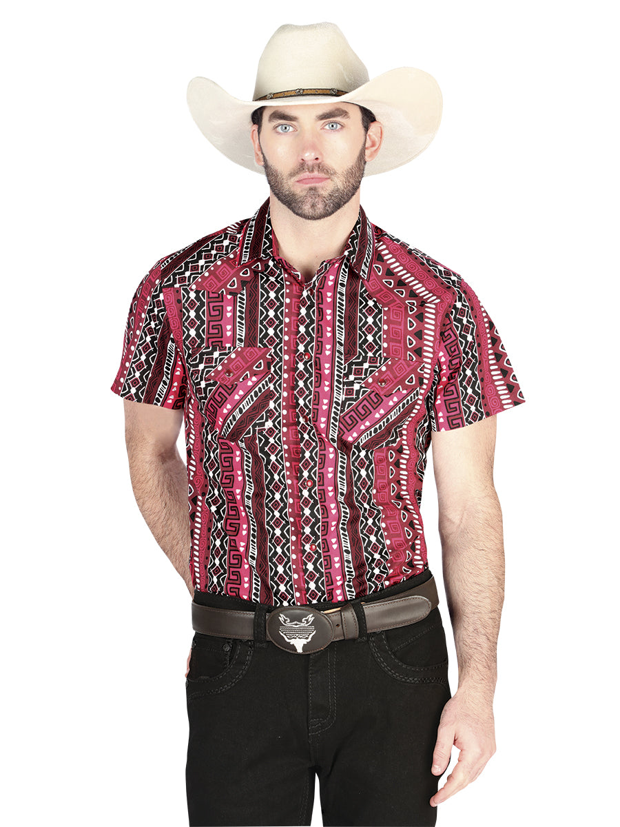 El General Western Shirt Burgundy 44456 El General Western Wear