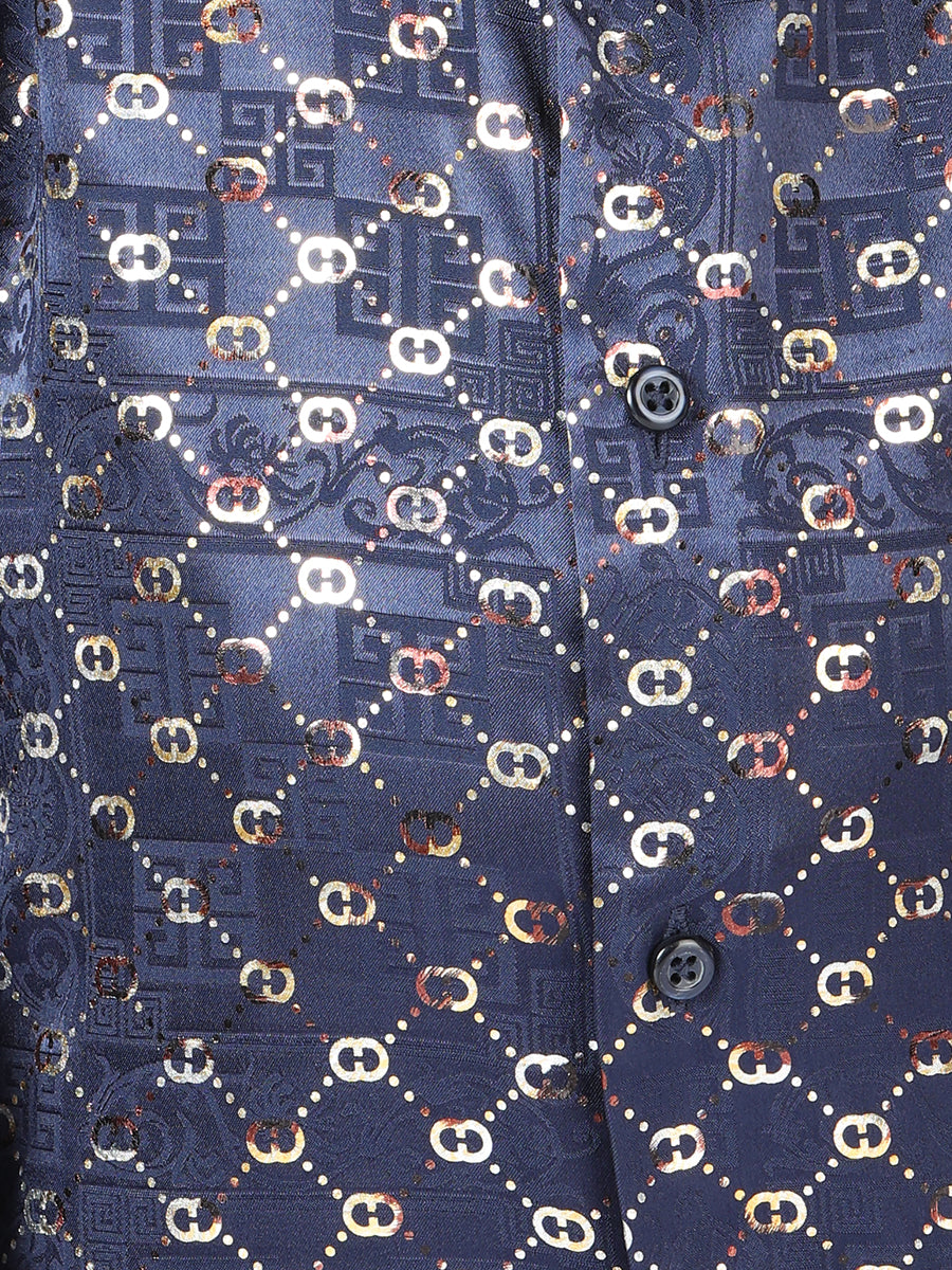 El General Navy/Gold Casual Long-Sleeve Shirt 44566