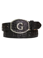 Exotic Caiman Belt by El General - Black 45292