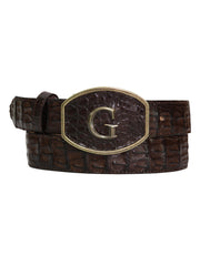 Exotic Caiman Belt by El General - Brown 45294