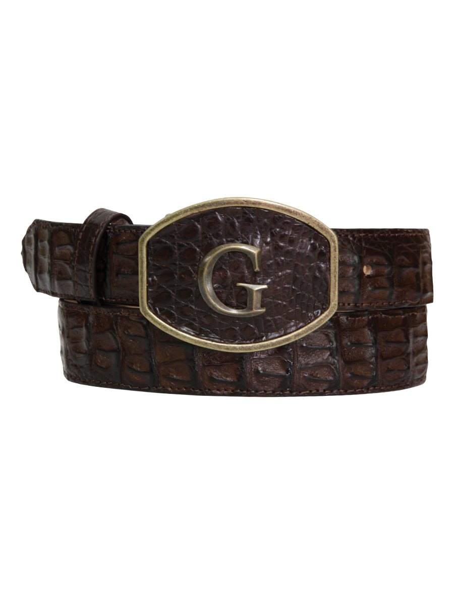 Exotic Caiman Belt by El General - Brown 45294