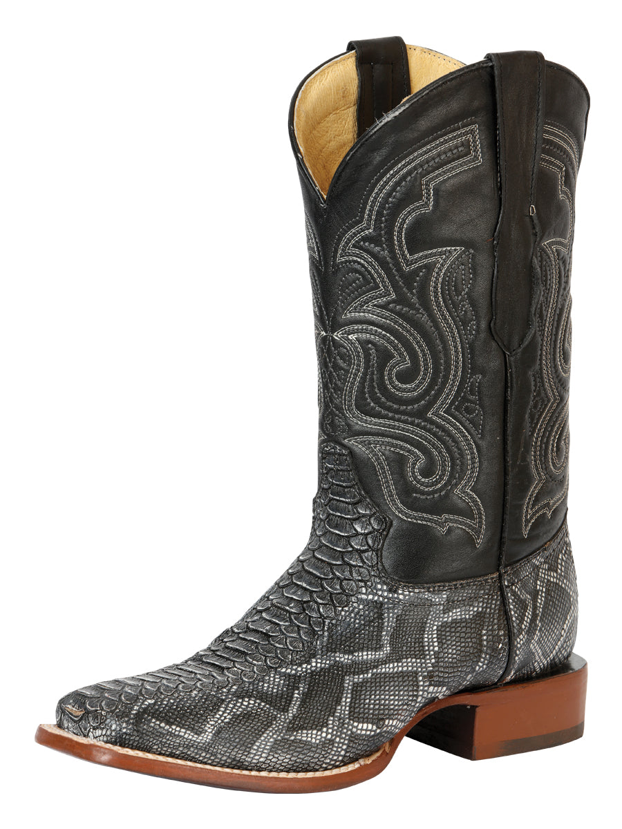 El General Men’s Python Imitation Rodeo Boots - Honey 45434