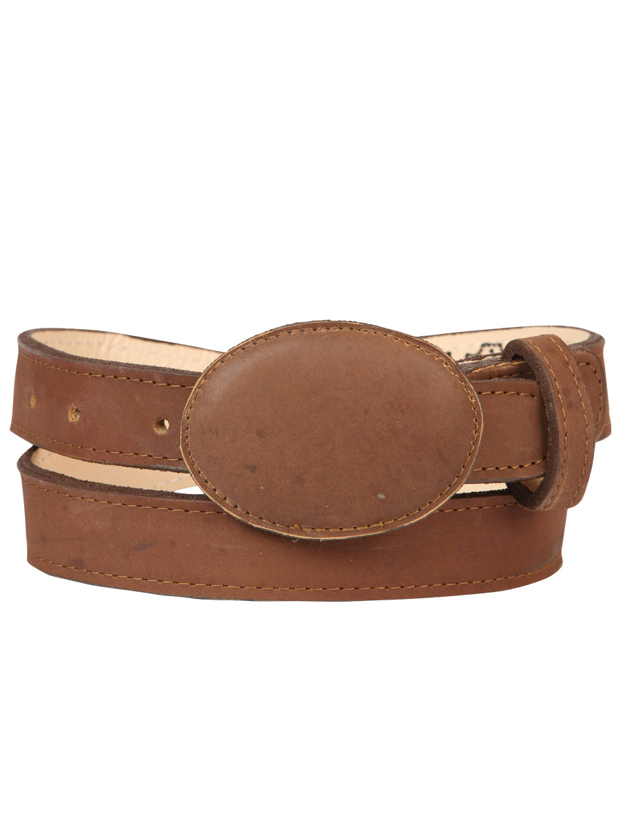 Kids Western Belt - El General Nobuck Roble 45443