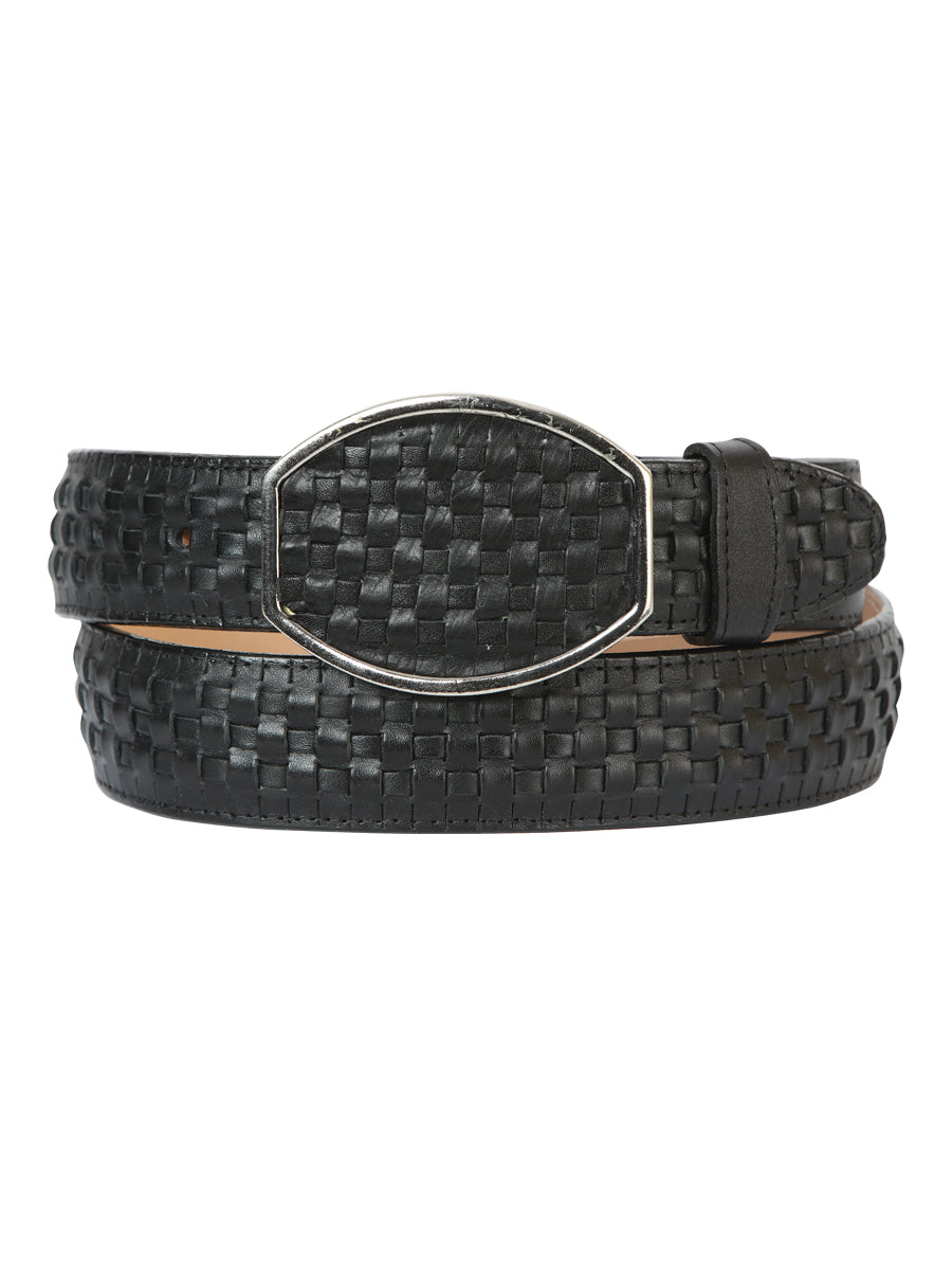 Western Belt 'El General' Petatillo Leather - Black 45551