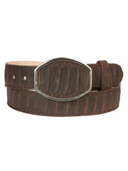 Men’s Western Belt El General Imitation Python - Brown 45570