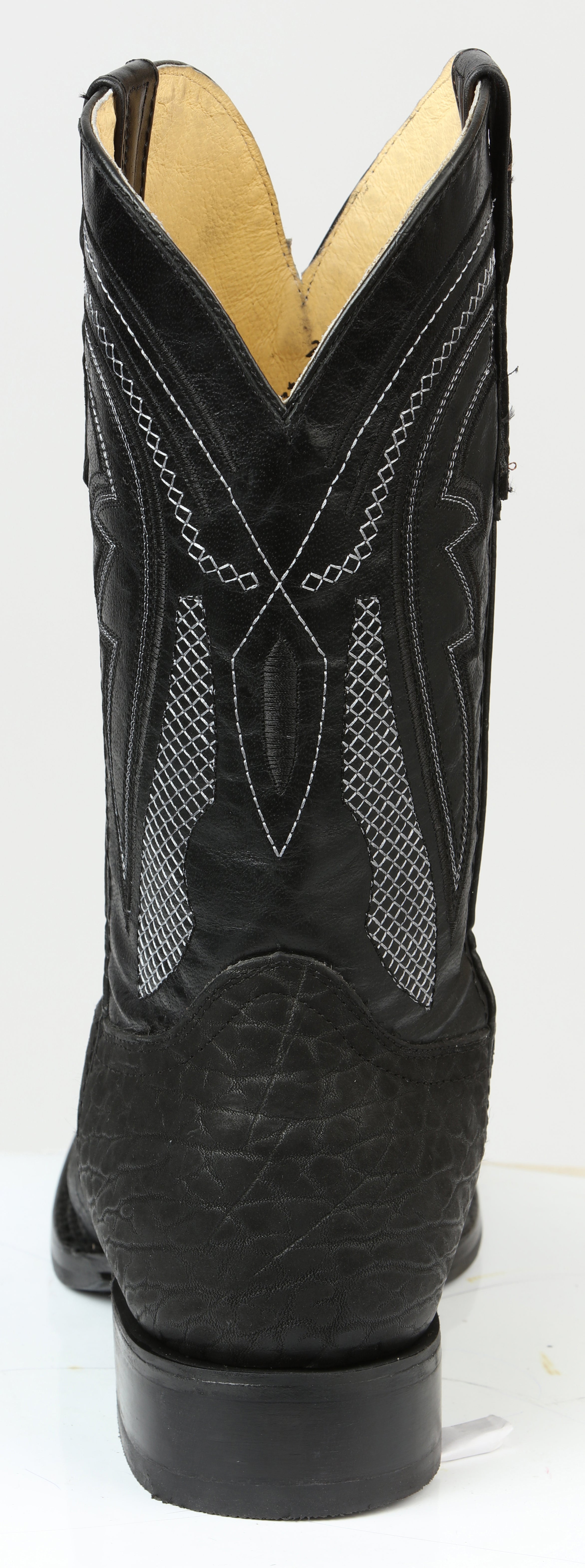 Men’s El General Western Boots - Imitation Bull Neck Black 45666
