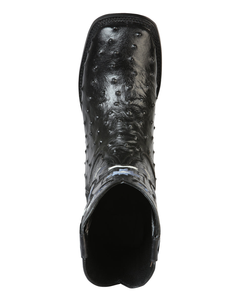 El General Rodeo Boot - Printed Ostrich Black 51240