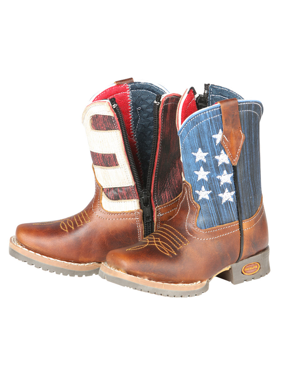 Kid's Jar Boots Children's USA Cowboy Boot Brown 126579