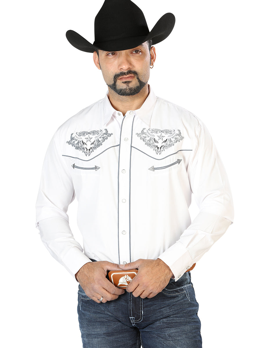El Señor de los Cielos Embroidery Shirt White/Black 126702 main image 0