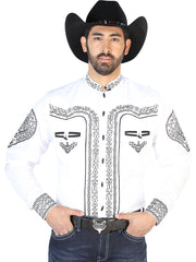 El Señor de los Cielos Charro Embroidery Shirt White/Black 126688