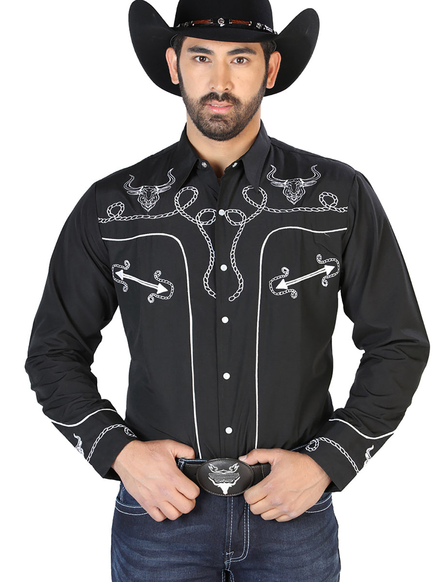 El Señor de los Cielos Embroidery Shirt White/Black 44188
