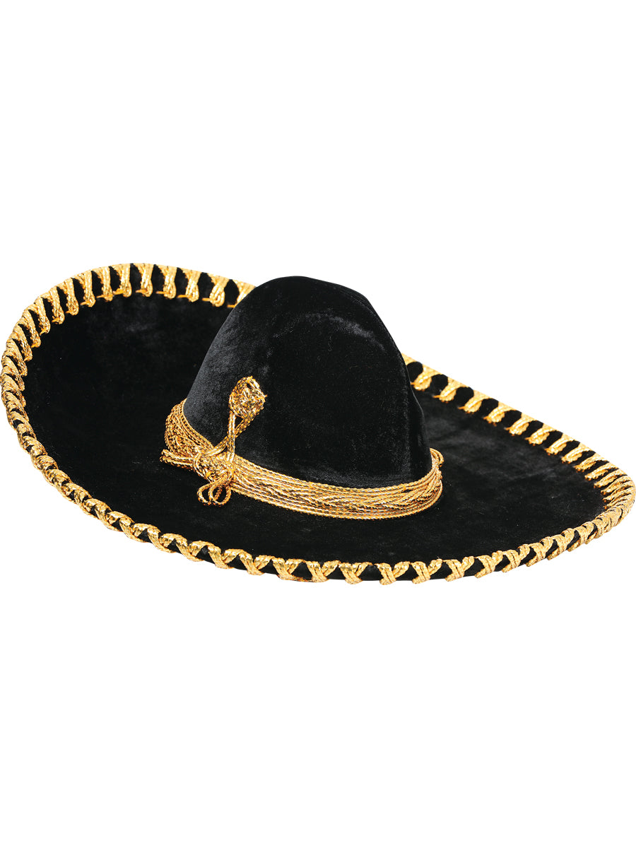 Adult 
Mexicanl Charro Hat Velvet Wine/Silver 602321 main image 0