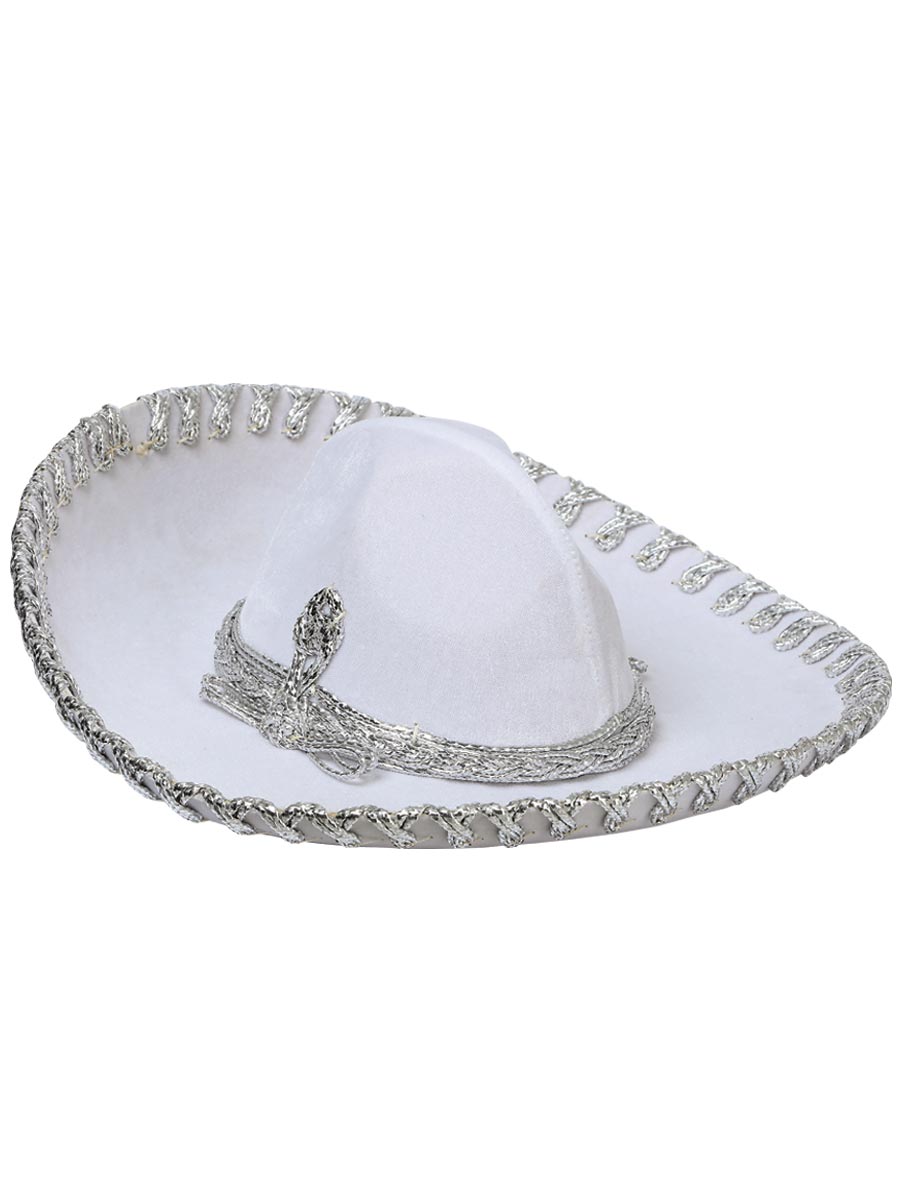 Kids 
Mexican Charro Hat Velvet White/Silver 600320
