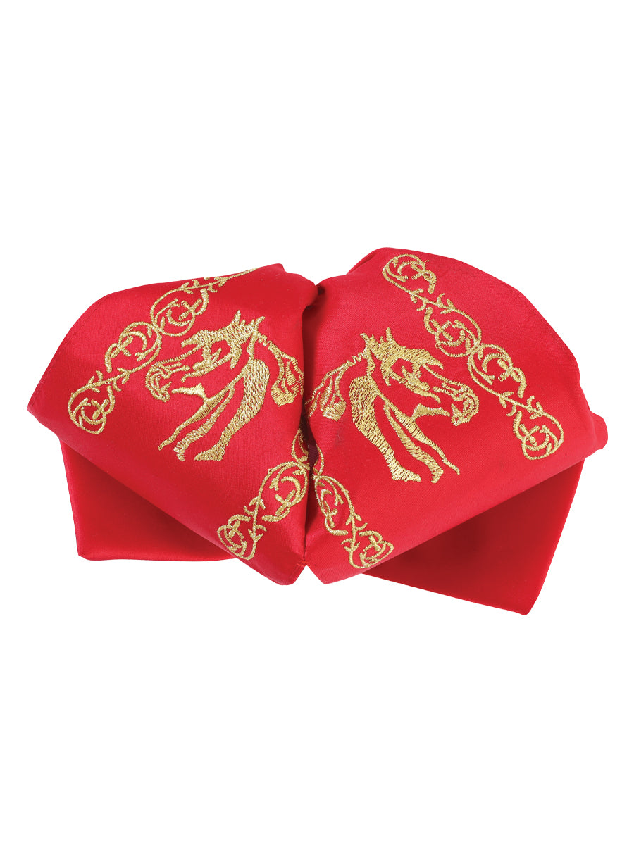 Adult 
Mexican Charro Bow Tie 100% Polyester Red/Gold 601767