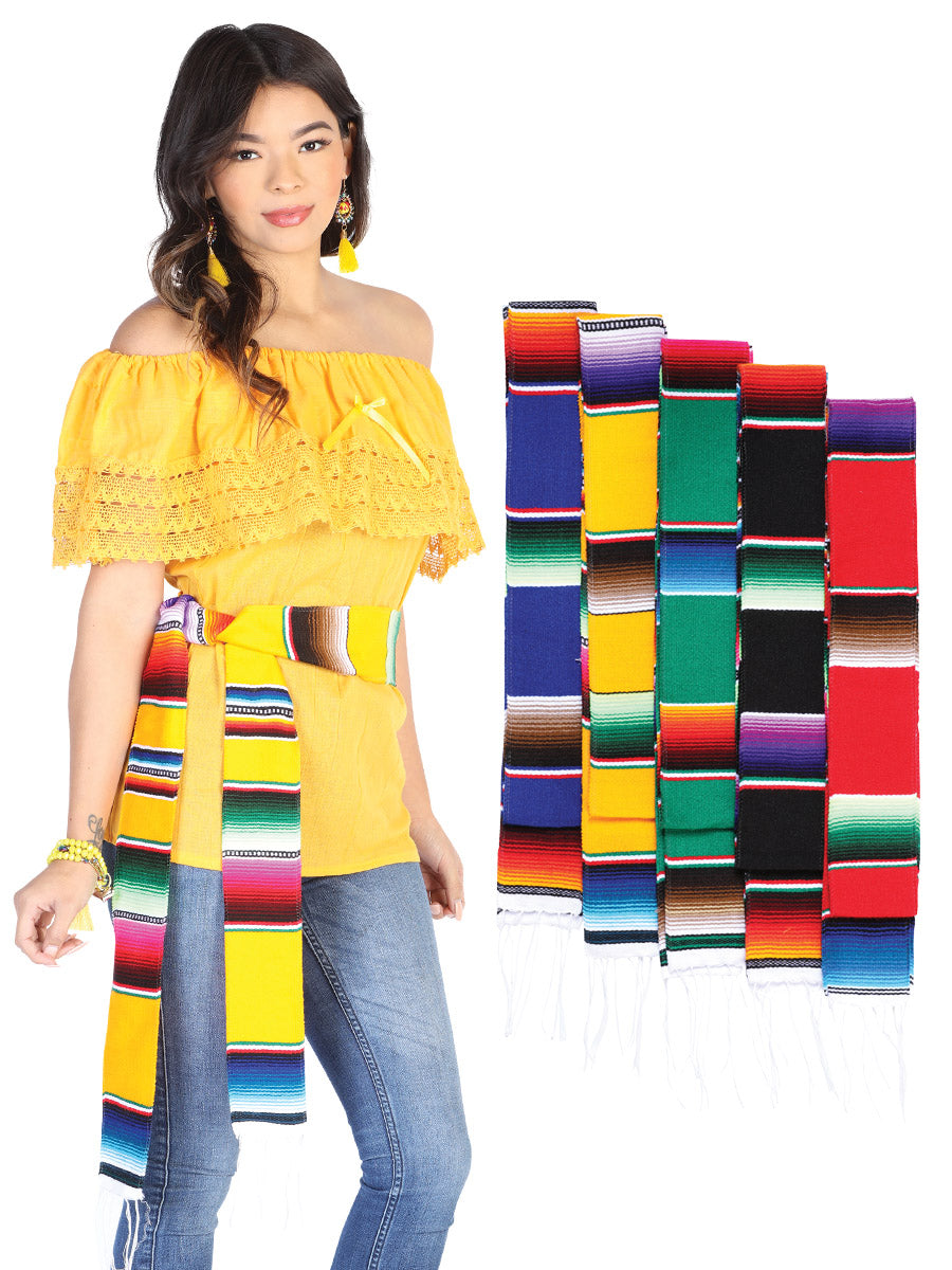 Artisanal Zarape Stole 50% Cotton, 50% Polyester Multicolor 602564