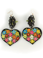 Artisanal Hand Painted Earrings Multicolor 603110