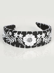 Artisanal Embroidered Headband 100% Cotton White 603119