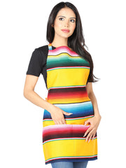 Artisanal Mexican Zarape Apron 100% Acrylan Yellow 603580