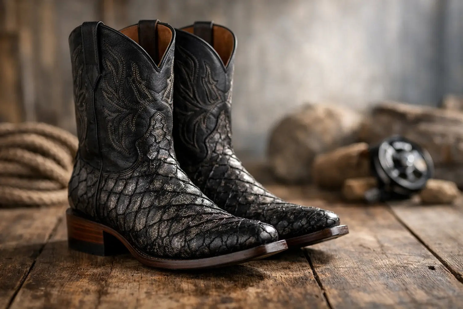 Monster Fish Leather Boots: Built to Stand Out