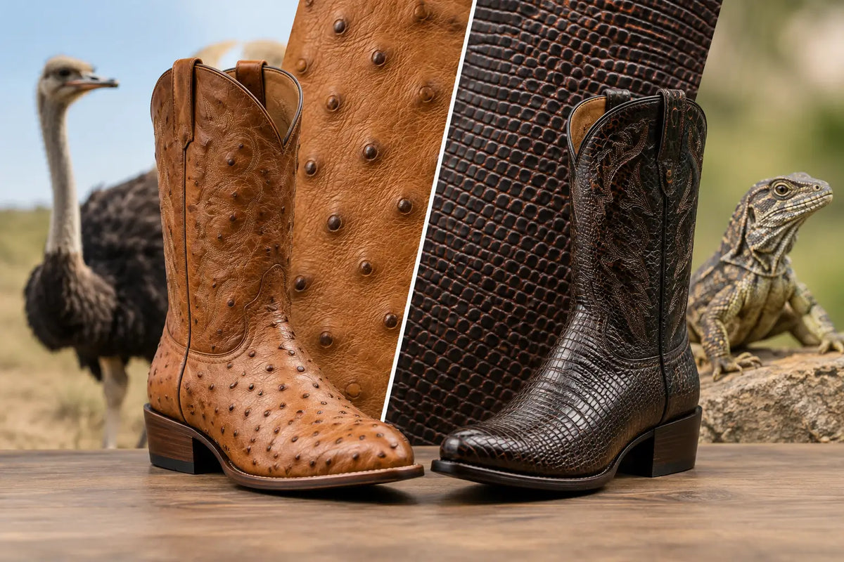 Ostrich Versus Lizard Leather for Western Boots