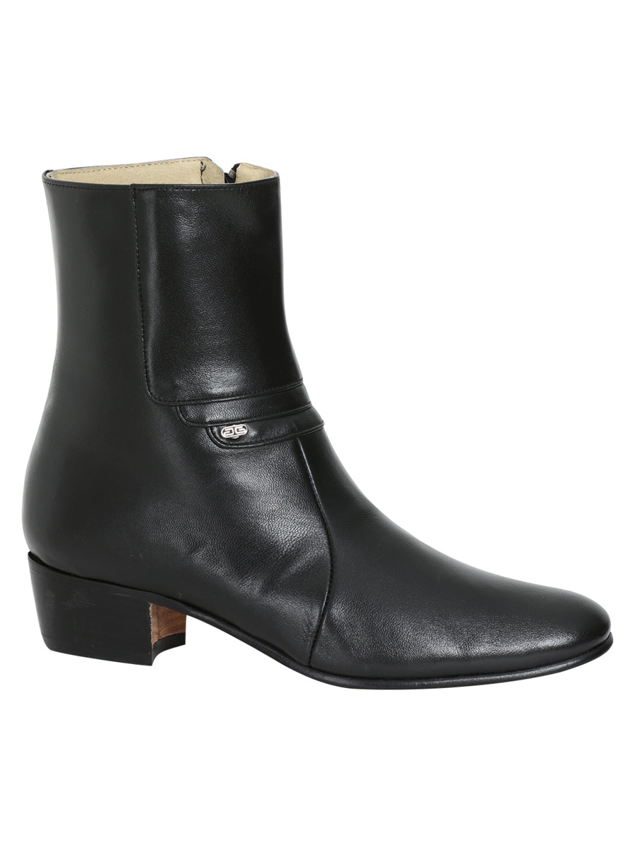 El Besserro Men's Dress Boot- Black Leather 199