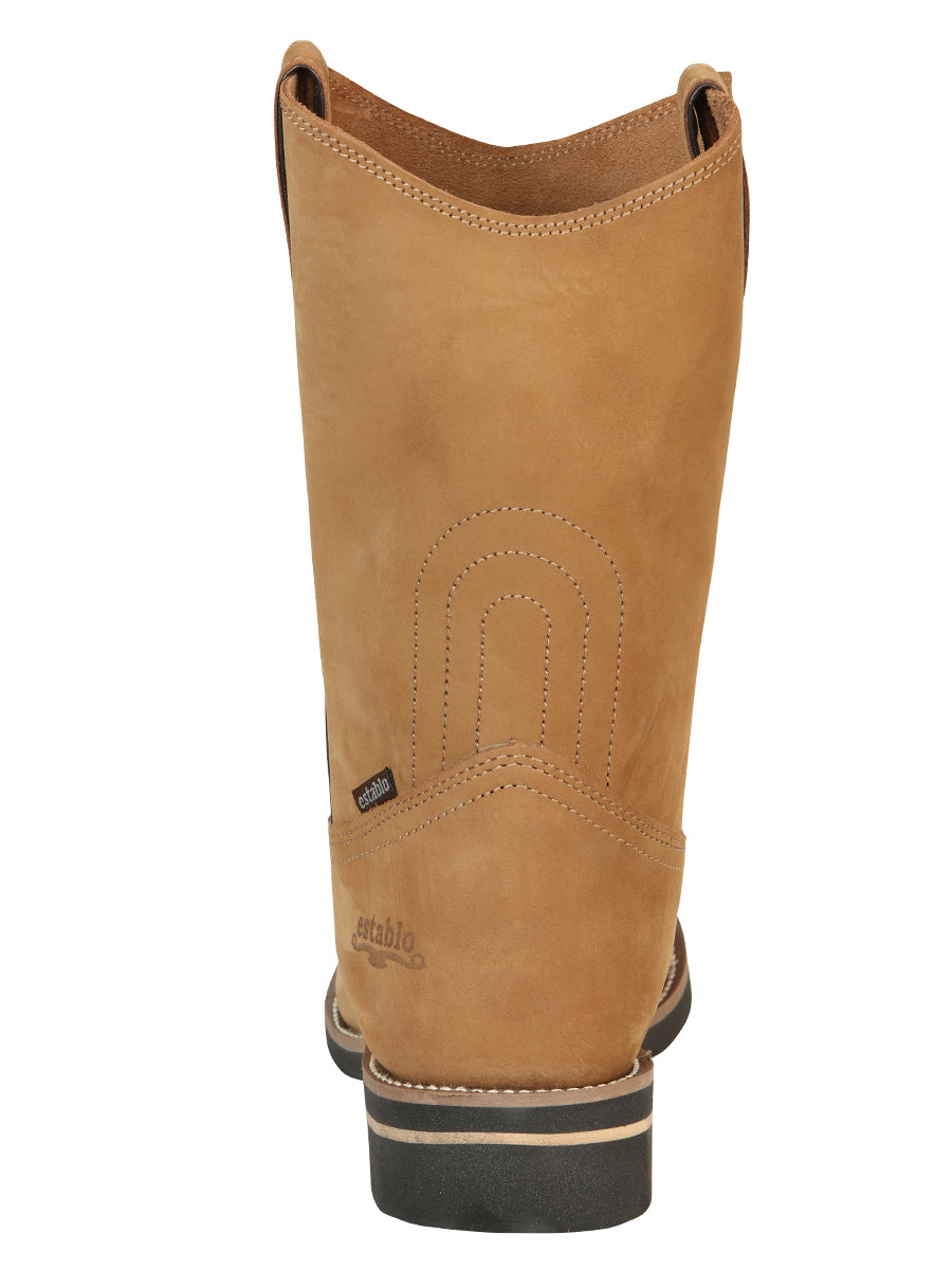 Establo Men's Work Boot - Leather Nobuck - Cinnamon 303