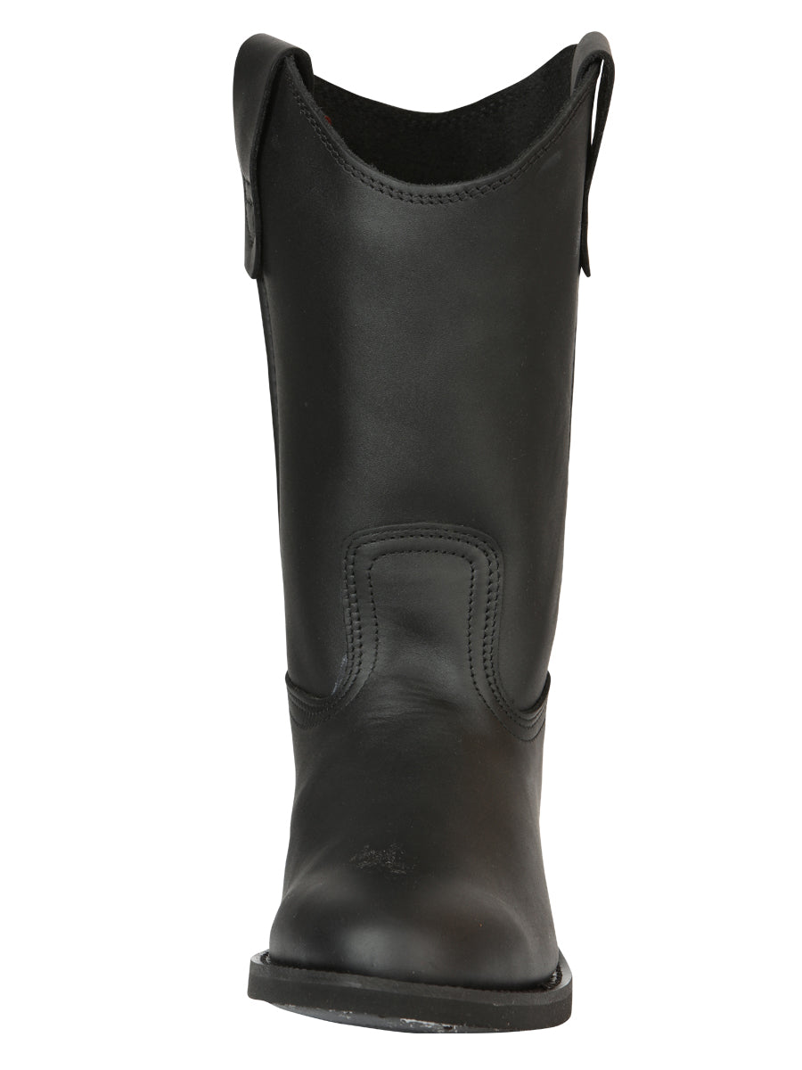 Establo Men's Work Boot - Leather Grasso -  Black 311