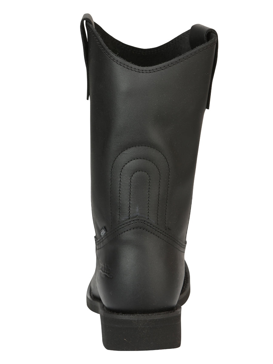 Establo Men's Work Boot - Leather Grasso -  Black 311