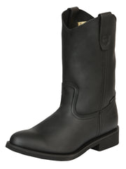 ESTABLO Men's Leather Work Boot - Made in Mexico - Grasso Black 311