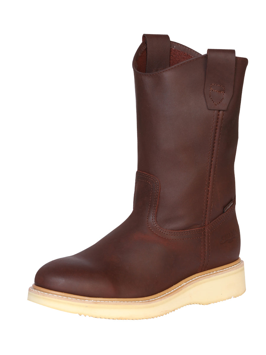 Establo Men’s Leather Work Boot - Made in Mexico - Grasso Shedron 318