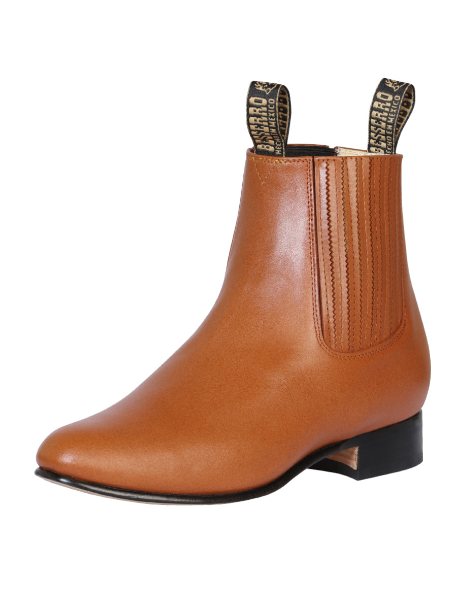 El Besserro Men's Charro Ankle Boots - Brandy 1910