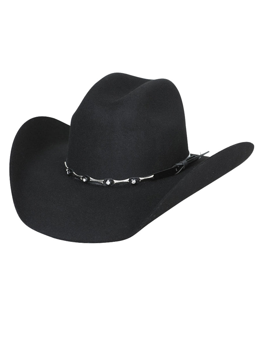 El General 50X Premium Wool Cowboy Hat Made in Mexico – Style "Toro" Black – 23075