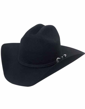 El General 50X Premium Wool Cowboy Hat Made in Mexico – Style "Marlboro" Black – 23084