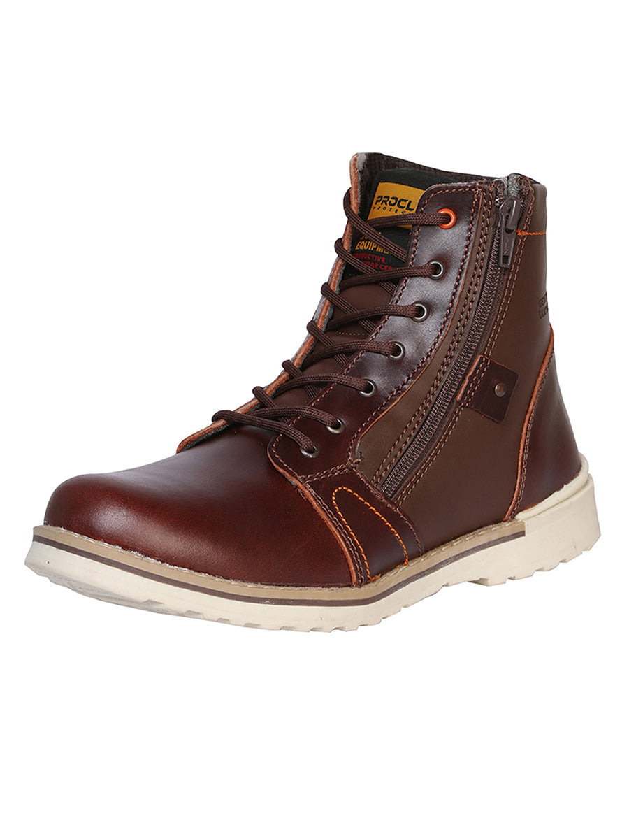 ProCliff Protection Women's Leather Lace-up Work Boot- Wine 35209
