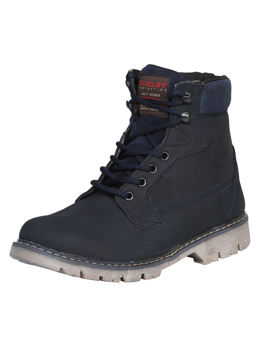 ProCliff Protection Women's Leather Lace-up Work Boot- Blue Suede 35226