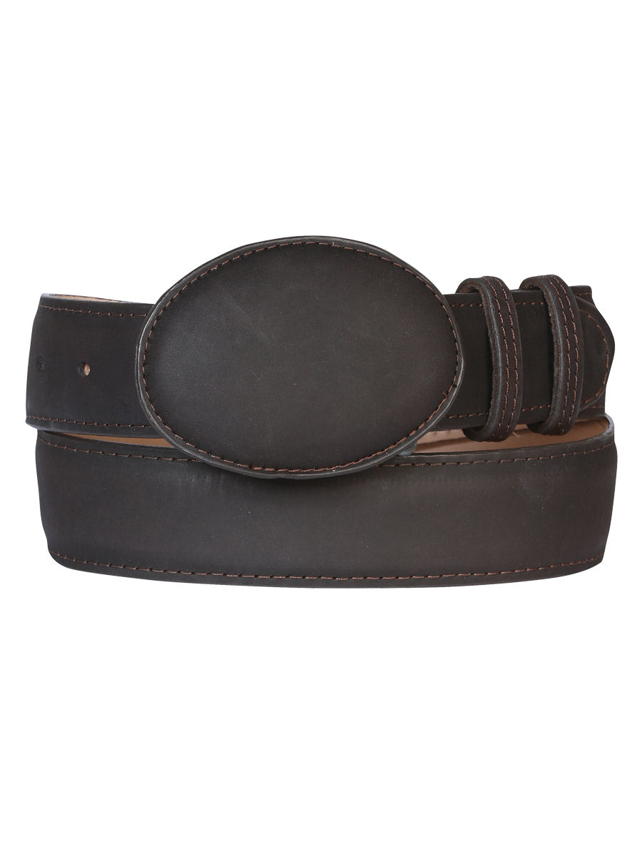 Men's Leather Cowboy Western Belt  - Crazy Choco 41109