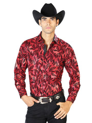 Wine Casual Long Sleeve Shirt 43588