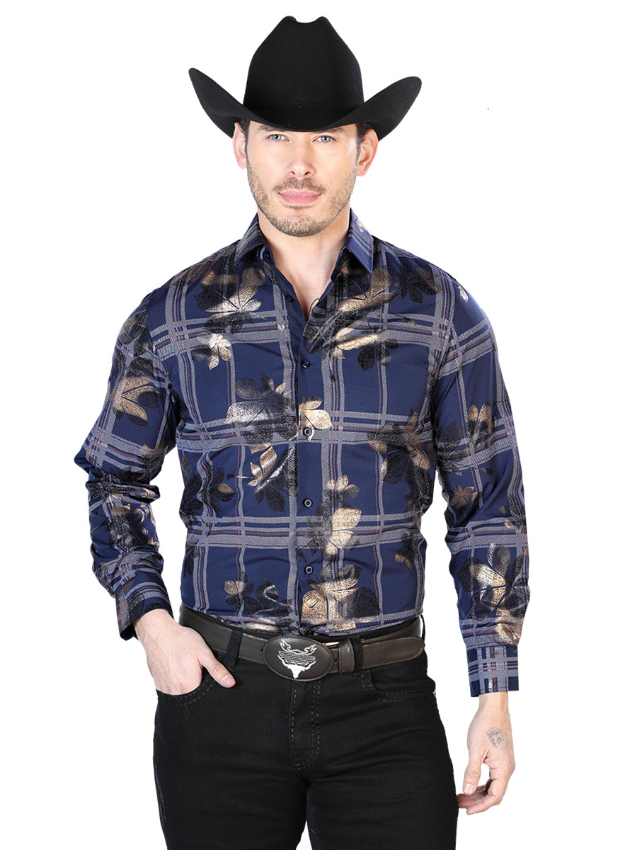 Western Navy Cowboy Mesh Top main image 0