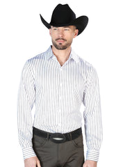 White And Black Casual Long Sleeve Shirt 43926
